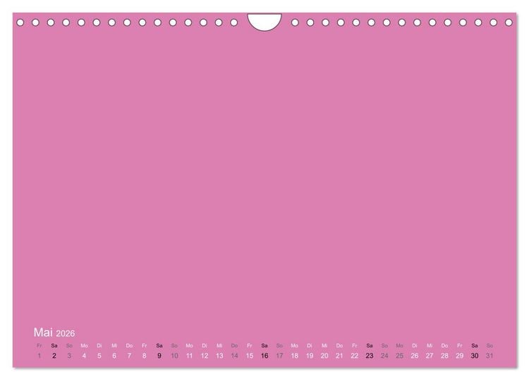Produktbild: Bastelkalender - Pink (Wandkalender 2026 DIN A4 quer), CALVENDO Monatskalender