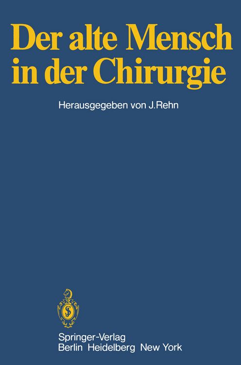 Produktbild: Der alte Mensch in der Chirurgie