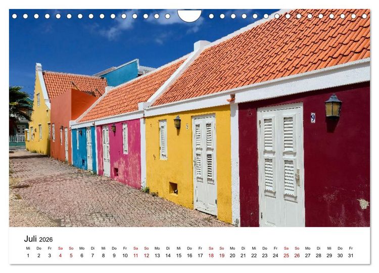 Produktbild: Willemstad - Die bunte Seite von Cura&ccedil;ao (Wandkalender 2026 DIN A4 quer), CALVENDO Monatskalender