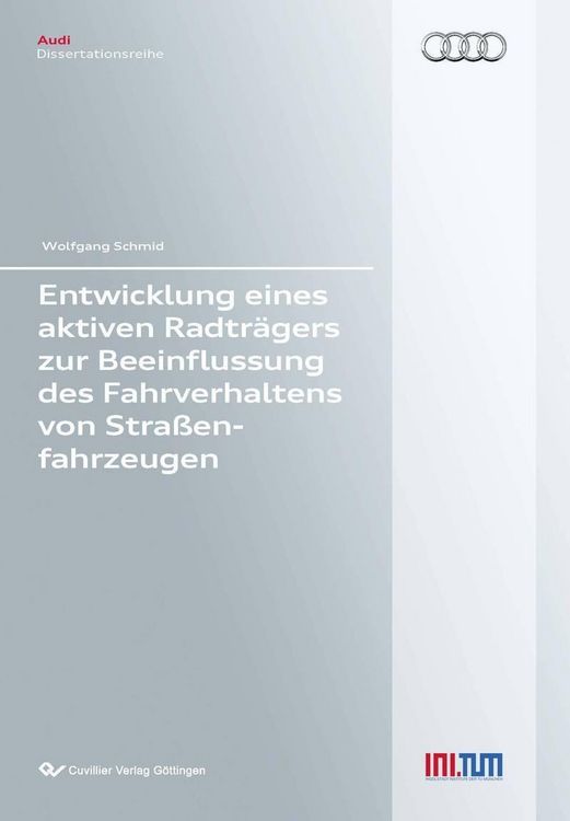 Produktbild: Entwicklung eines aktiven Radtr&auml;gers zur Beeinflussung des Fahrverhaltens von Stra&szlig;enfahrzeugen