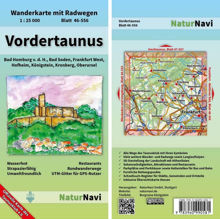 Produktbild: Vordertaunus 1 : 25 000, Blatt 46-556