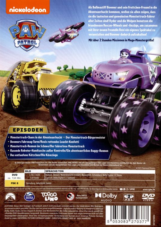 Produktbild: Paw Patrol: Rescue Wheels (DVD)