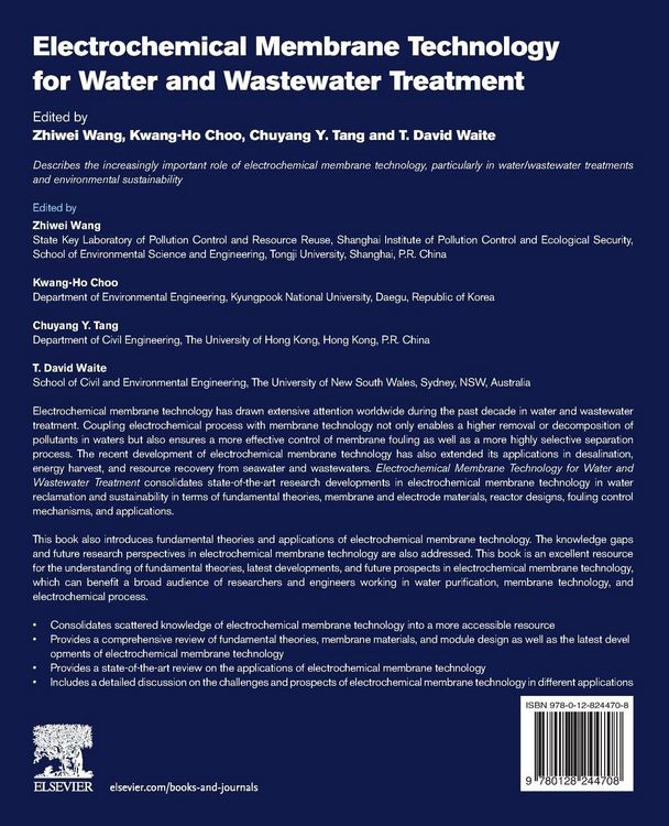 Produktbild: Electrochemical Membrane Technology for Water and Wastewater Treatment