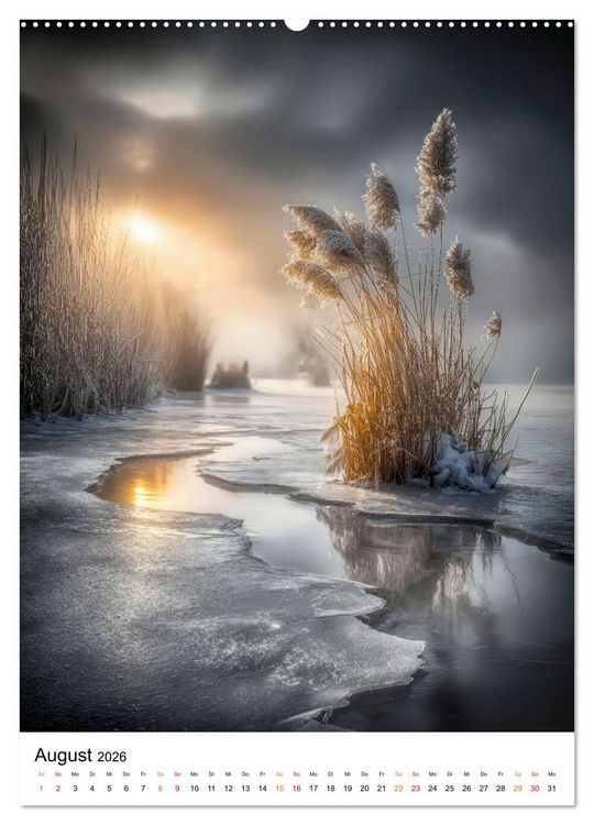 Produktbild: Frostige K&uuml;sten - Wintertr&auml;ume am Meer (Wandkalender 2026 DIN A2 hoch), CALVENDO Monatskalender