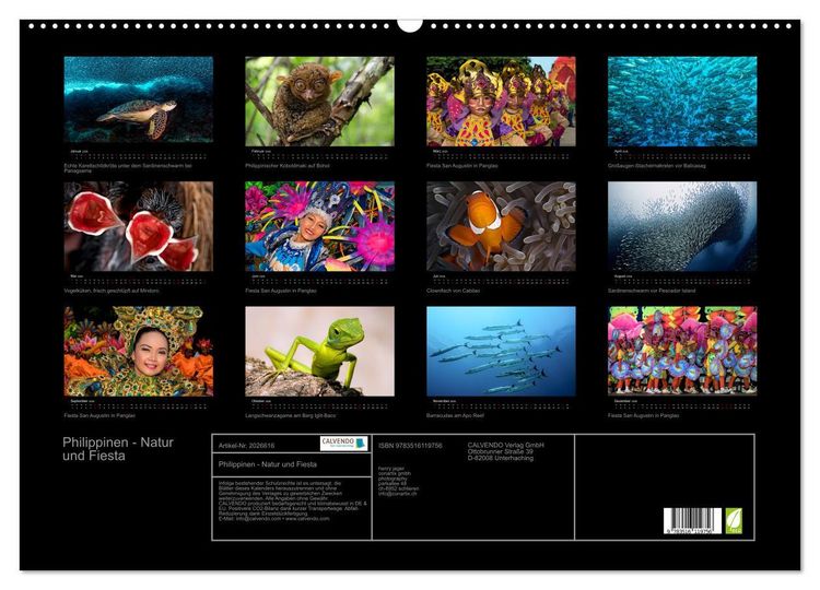 Produktbild: Philippinen - Natur und Fiesta (Wandkalender 2026 DIN A2 quer), CALVENDO Monatskalender