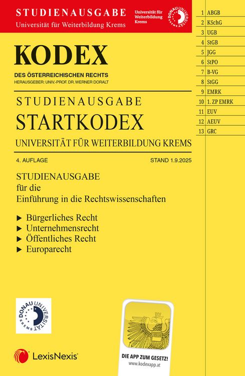 Produktbild: KODEX Startkodex Krems 2025/26 - inkl. App