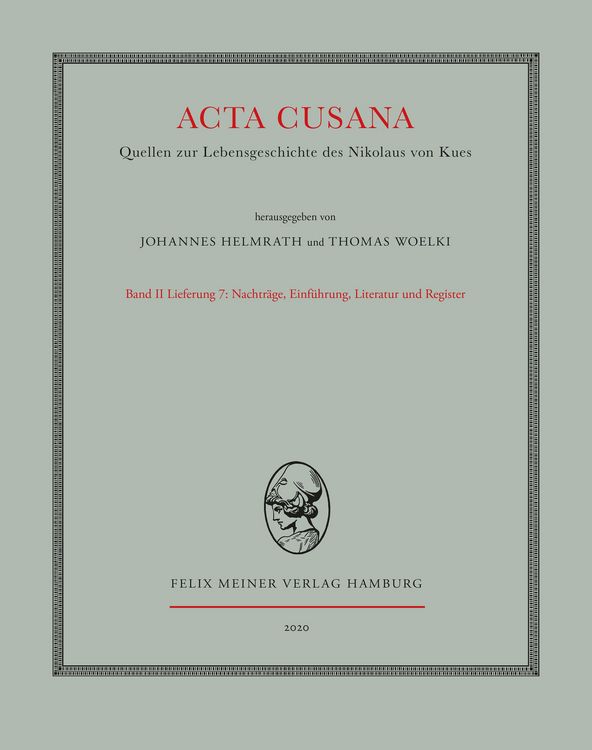 Produktbild: Acta Cusana. Quellen zur Lebensgeschichte des Nikolaus von Kues. Band II, Lieferung 7