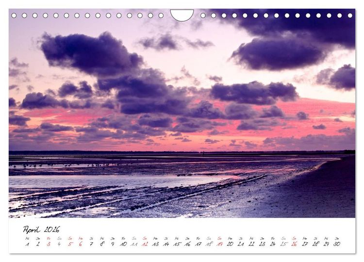 Produktbild: F&ouml;hrweh - Stimmungsvolle Nordsee Bilder (Wandkalender 2026 DIN A4 quer), CALVENDO Monatskalender