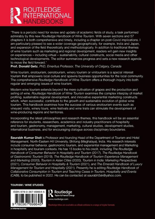 Produktbild: Routledge Handbook of Wine Tourism