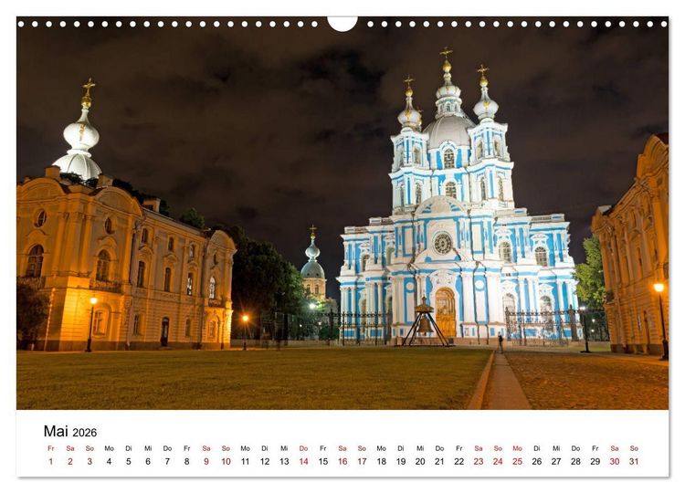 Produktbild: St. Petersburg bei Nacht (Wandkalender 2026 DIN A3 quer), CALVENDO Monatskalender