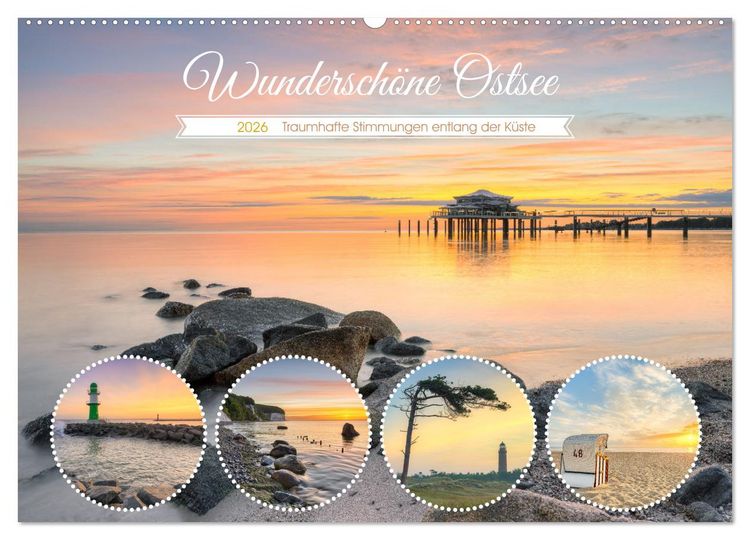 Produktbild: Wundersch&ouml;ne Ostsee - Traumhafte Stimmungen entlang der K&uuml;ste (Wandkalender 2026 DIN A2 quer), CALVENDO Monatskalender