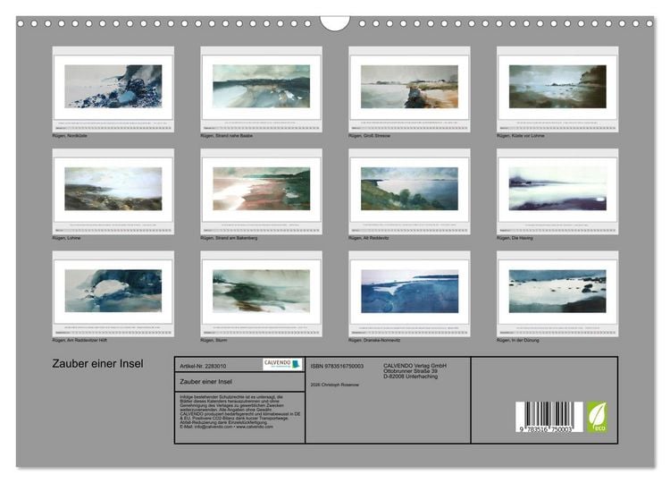 Produktbild: Zauber einer Insel (Wandkalender 2027 DIN A3 quer), CALVENDO Monatskalender
