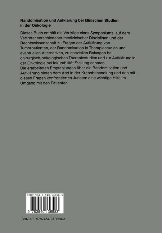Produktbild: Randomisation und Aufkl&auml;rung bei klinischen Studien in der Onkologie
