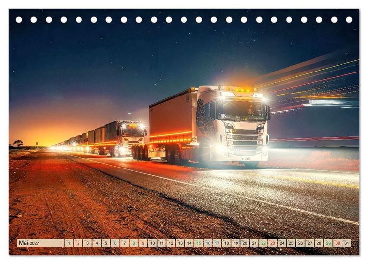 Produktbild: Road Train - LKW (Tischkalender 2027 DIN A5 quer), CALVENDO Monatskalender