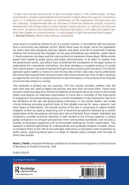 Produktbild: Law and Public Policy