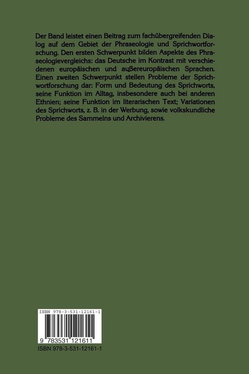 Produktbild: Sprichw&ouml;rter und Redensarten im interkulturellen Vergleich