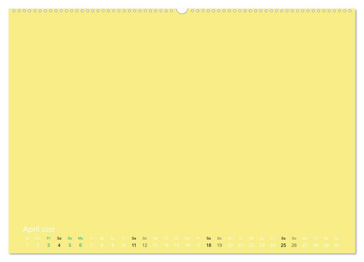 Produktbild: Bastelkalender - Gelb (Wandkalender 2026 DIN A2 quer), CALVENDO Monatskalender