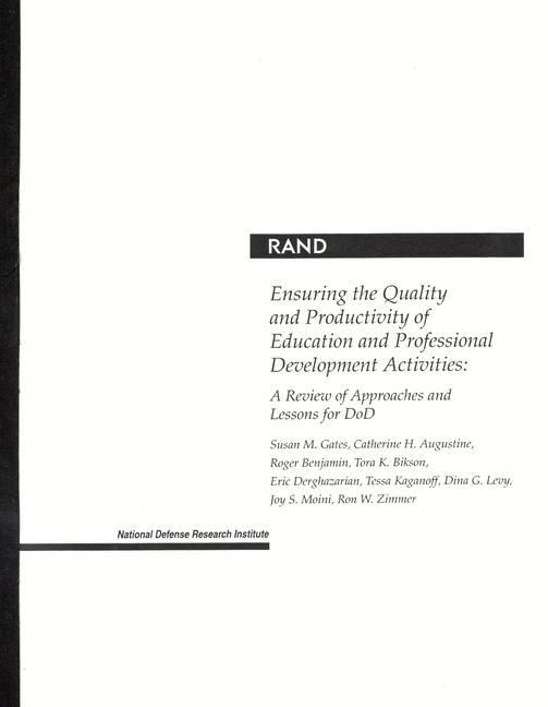 Produktbild: Ensuring the Quality and Productivity of Education and Professional Development Activities