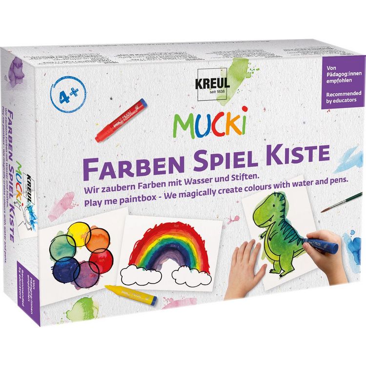 Produktbild: KREUL Aquarellstifte Set MUCKi Farben Spiel Kiste 17 Teile