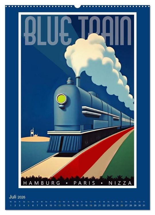 Produktbild: Art-D&eacute;co Vintage-Poster (Wandkalender 2026 DIN A2 hoch), CALVENDO Monatskalender