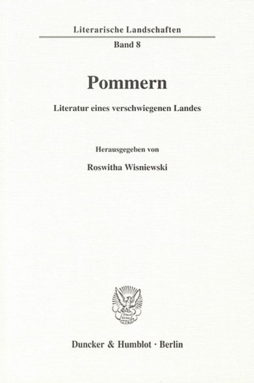Produktbild: Pommern - Literatur eines verschwiegenen Landes.