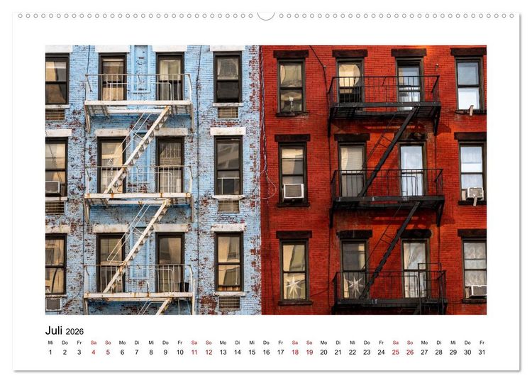 Produktbild: Fassadenpoesie &ndash; Muster & Strukturen aus New York (hochwertiger Premium Wandkalender 2026 DIN A2 quer), Kunstdruck in Hochglanz