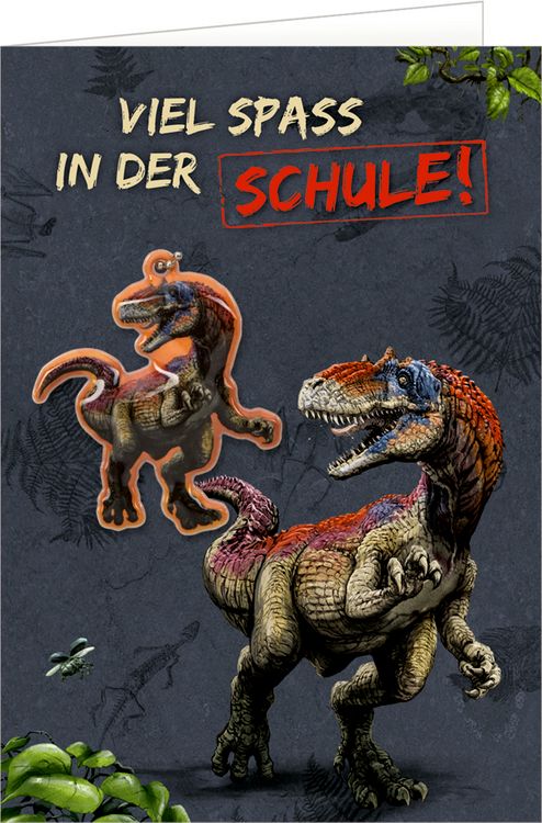 Produktbild: Gru&szlig;karte m. Anh. - Viel Spa&szlig; in der Schule! (T-Rex World)