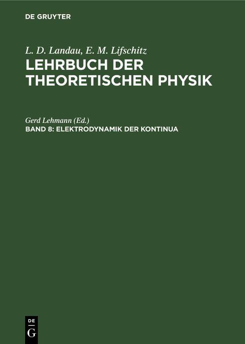 Produktbild: Elektrodynamik der Kontinua