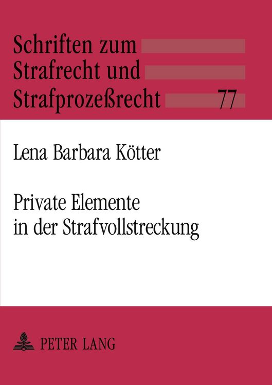 Produktbild: Private Elemente in der Strafvollstreckung