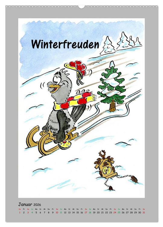 Produktbild: HarryKuckuck - Der Schwarzwald ruft (hochwertiger Premium Wandkalender 2026 DIN A2 hoch), Kunstdruck in Hochglanz