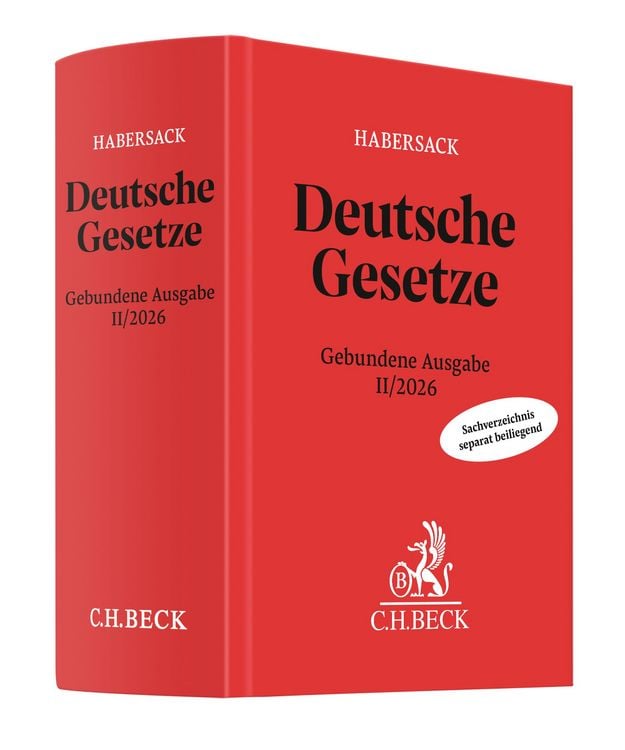 Produktbild: Deutsche Gesetze Gebundene Ausgabe II/2026