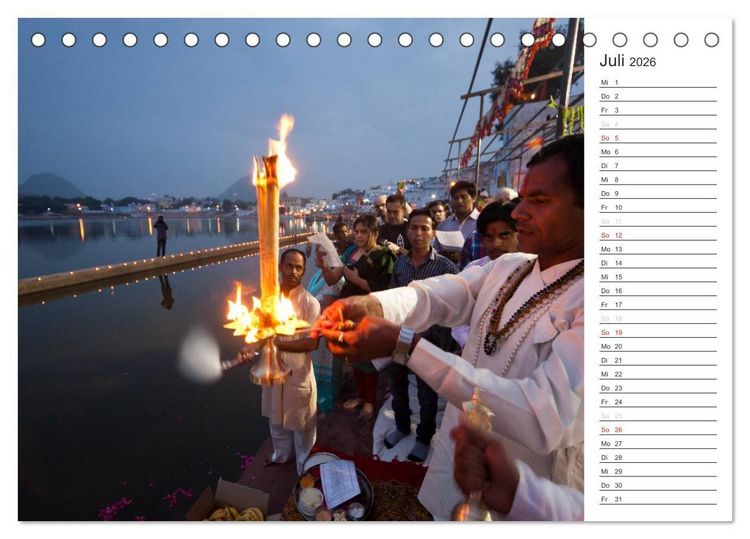 Produktbild: Farbenfrohes aus Indien (Tischkalender 2026 DIN A5 quer), CALVENDO Monatskalender