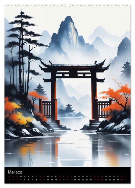Produktbild: Asiatische Inspiration Fern&ouml;stlicher Art - Helle Werke (hochwertiger Premium Wandkalender 2026 DIN A2 hoch), Kunstdruck in Hochglanz