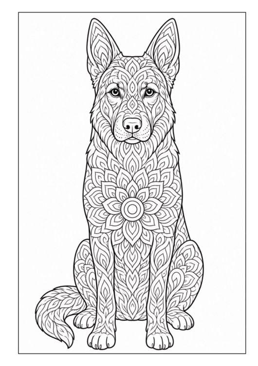 Produktbild: Mandala Malbuch Hunde f&uuml;r Kinder ab 8 Jahren mit 50 sch&ouml;nen Ausmalbildern
