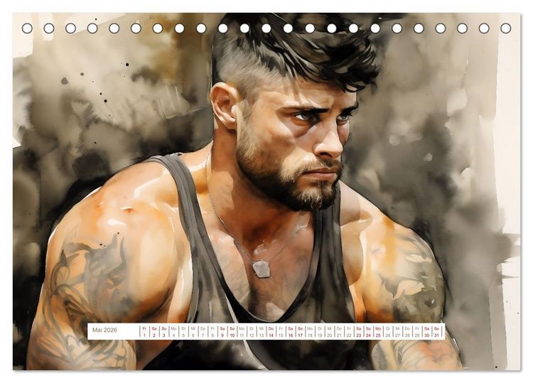 Produktbild: Tattoo trifft Kunst (Tischkalender 2026 DIN A5 quer), CALVENDO Monatskalender