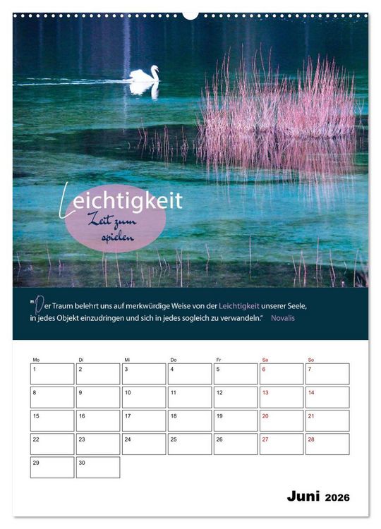 Produktbild: Zitate Wegbegleiter, mit Spr&uuml;chen durch das Jahr by VogtArt (hochwertiger Premium Wandkalender 2026 DIN A2 hoch), Kunstdruck in Hochglanz