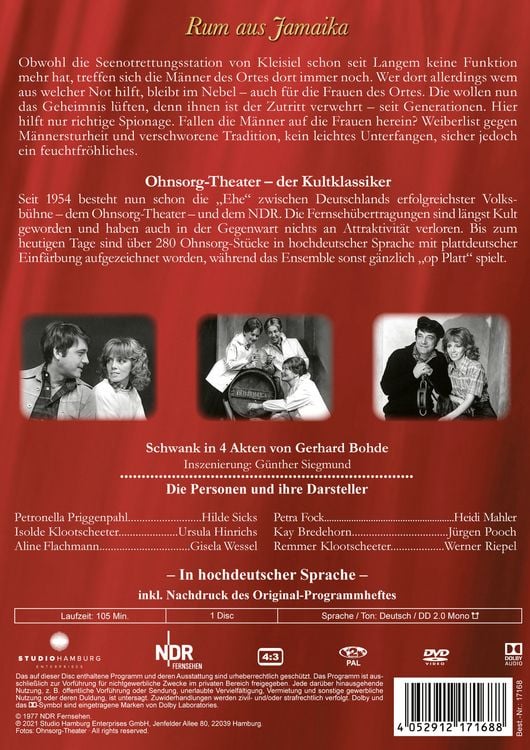 Produktbild: Ohnsorg-Theater Klassiker: Rum aus Jamaika