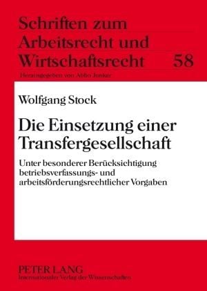 Produktbild: Die Einsetzung einer Transfergesellschaft