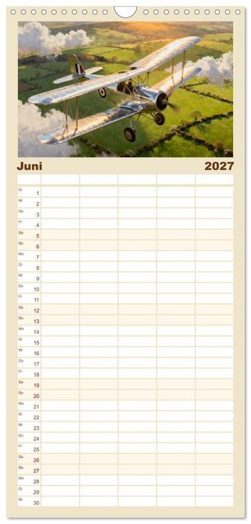 Produktbild: Familienplaner 2027 - N&auml;chster Halt: Flugh&ouml;he mit 5 Spalten (Wandkalender, 21 x 45 cm) CALVENDO