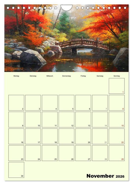 Produktbild: Im japanischen Garten. Zauberhafte Illustrationen (Wandkalender 2026 DIN A4 hoch), CALVENDO Monatskalender