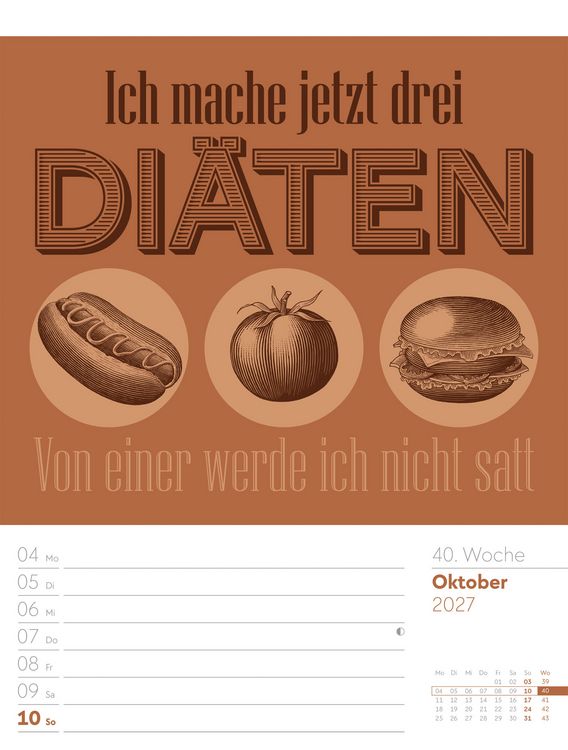 Produktbild: Klartext Spr&uuml;chekalender Wochenplaner 2027