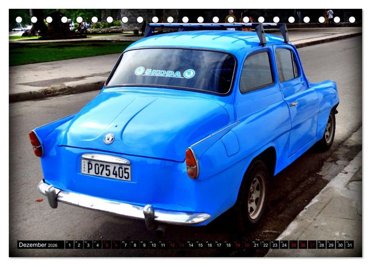 Produktbild: SKODA HITS - Oldtimer der CSSR in Kuba (Tischkalender 2026 DIN A5 quer), CALVENDO Monatskalender