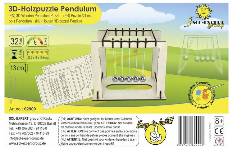 Produktbild: Sol Expert 62900 Pendulum Basteln, Physik Bausatz ab 14 Jahre