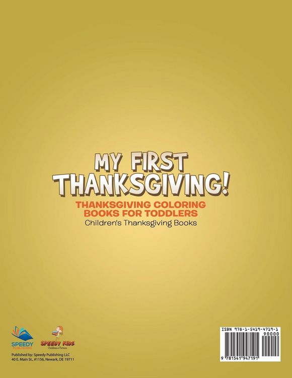 Produktbild: My First Thanksgiving! Thanksgiving Coloring Books for Toddlers | Children's Thanksgiving Books