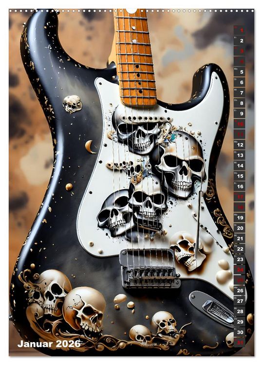 Produktbild: Traumhafte Gitarren (hochwertiger Premium Wandkalender 2026 DIN A2 hoch), Kunstdruck in Hochglanz