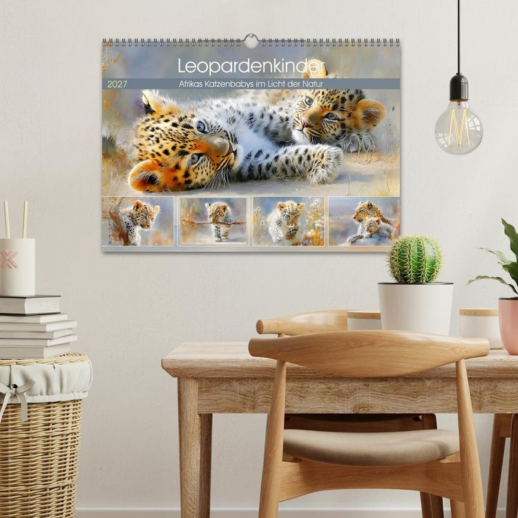 Produktbild: Leopardenkinder. Afrikas Katzenbabys im Licht der Natur (Wandkalender 2027 DIN A3 quer), CALVENDO Monatskalender