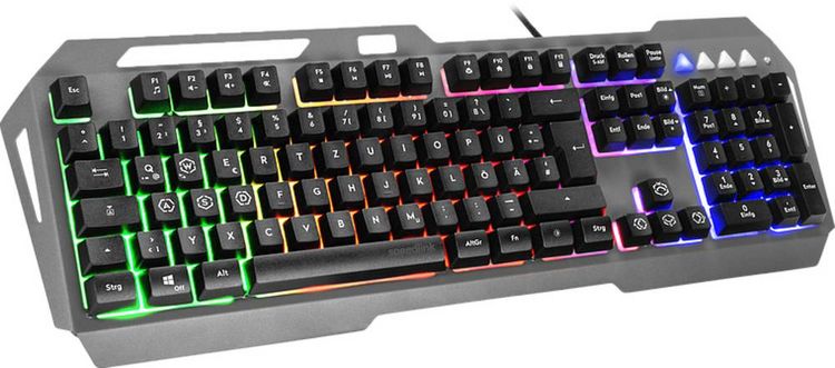 Produktbild: SPEEDLINK LUNERA Metal RGB Rainbow Gaming Keyboard, black - DE layout