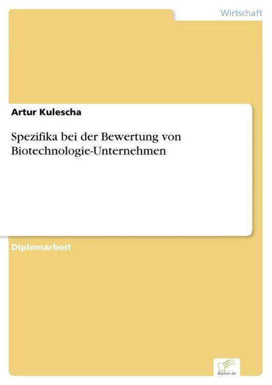 Produktbild: Spezifika bei der Bewertung von Biotechnologie-Unternehmen