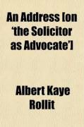 Produktbild: An Address [On 'The Solicitor as Advocate']
