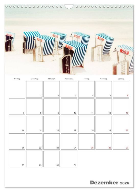 Produktbild: Strandbilder - K&uuml;nstlerische Impressionen von der Nordsee (Wandkalender 2026 DIN A3 hoch), CALVENDO Monatskalender